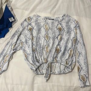 Express snake print blouse